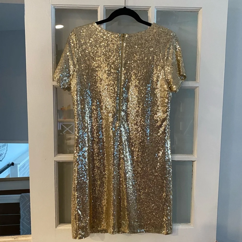 LULU’S - Gold Sequin Mini Dress - Picture 3 of 11